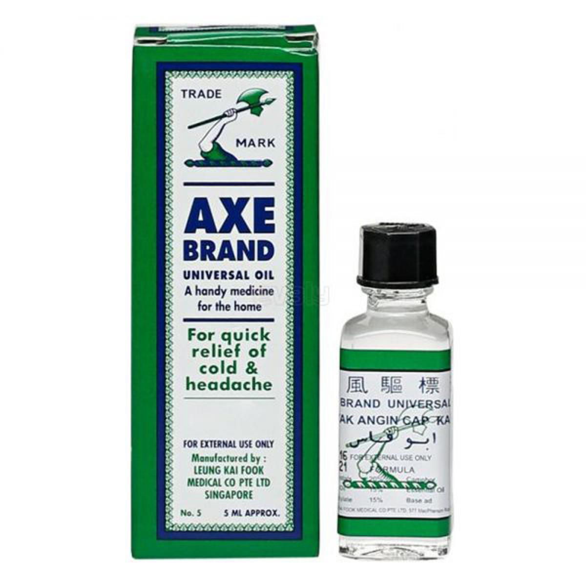 AXE Universal Brand Medicated Oil Instant Cold and Headache Pain Relief 5ML SINGAPORE -183823515