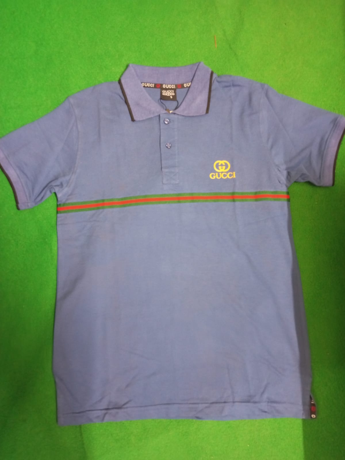 Gucci - polo T-Shirt Blue Size - M