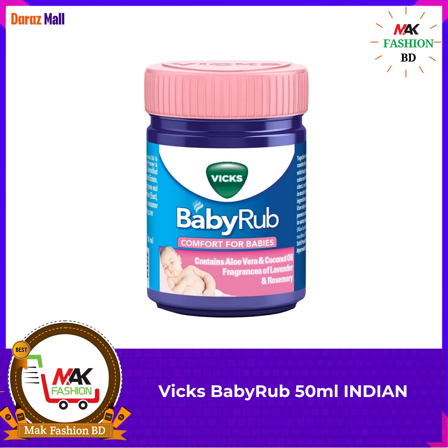 Vicks Baby Rub 50ml INDIAN -208248722