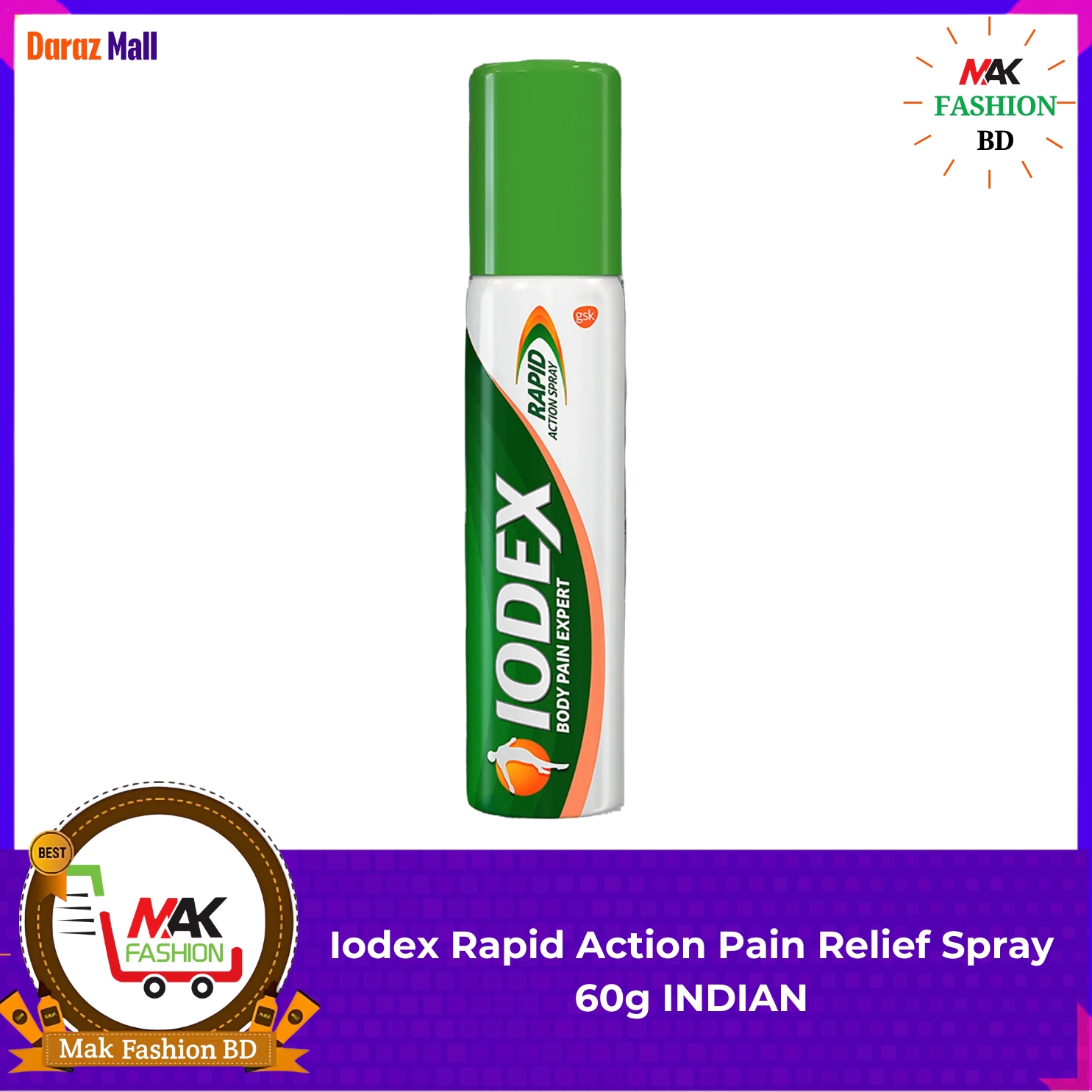 Iodex Rapid Action Pain Relief Spray 60g INDIAN  -223454357