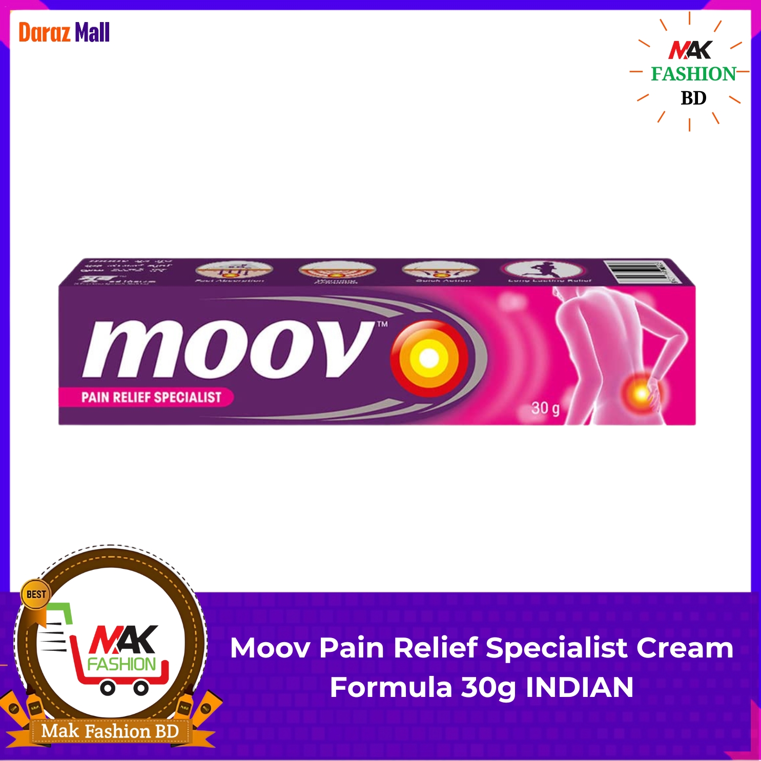 Moov Ayurvedic Pain Relief Specialist Cream Formula 30gm INDIAN  -226053821