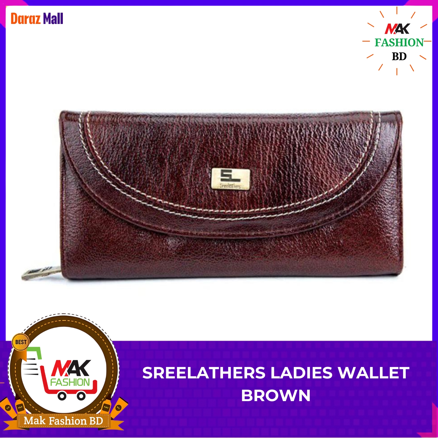 LADIES WALLET BROWN 15125 INDIAN -266969453