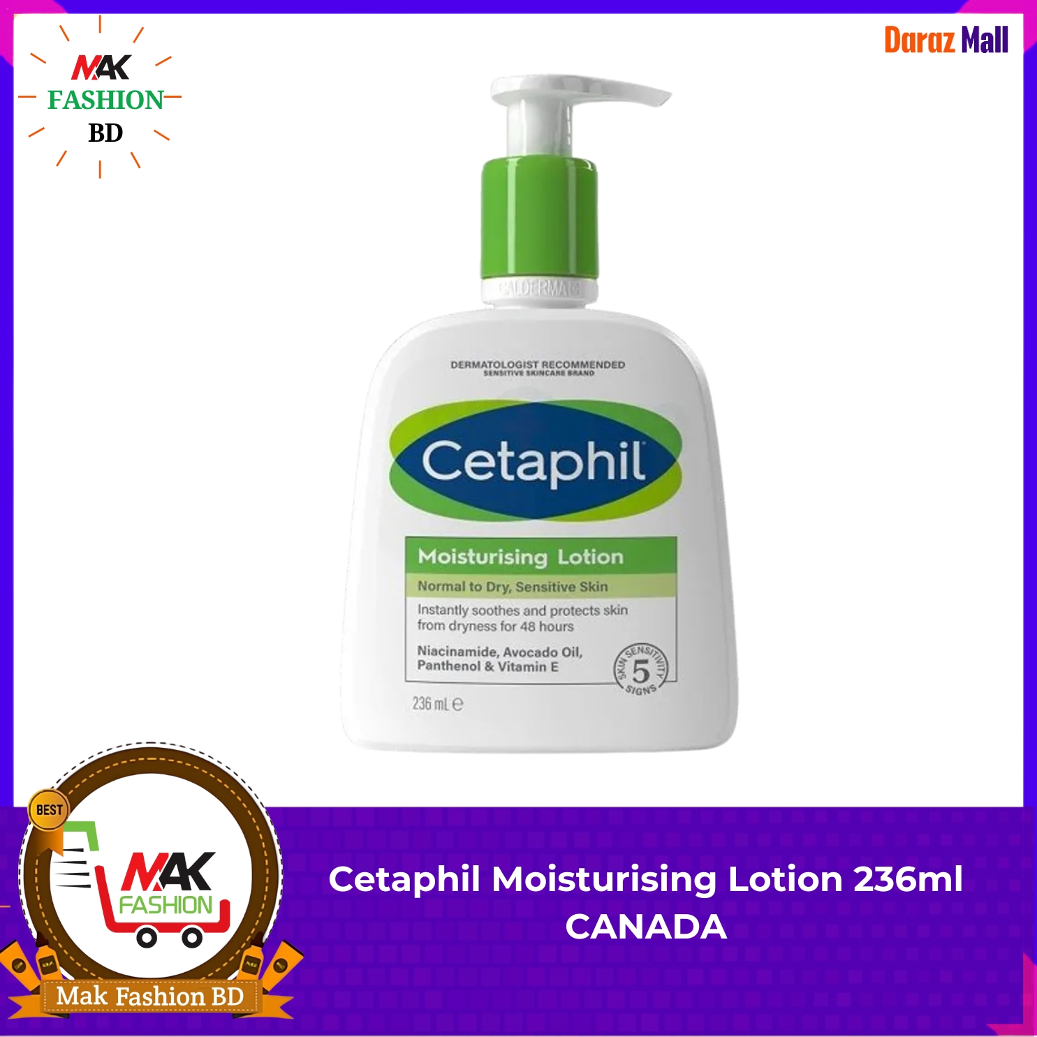 Cetaphil Moisturising Lotion 236ml CANADA 296776307