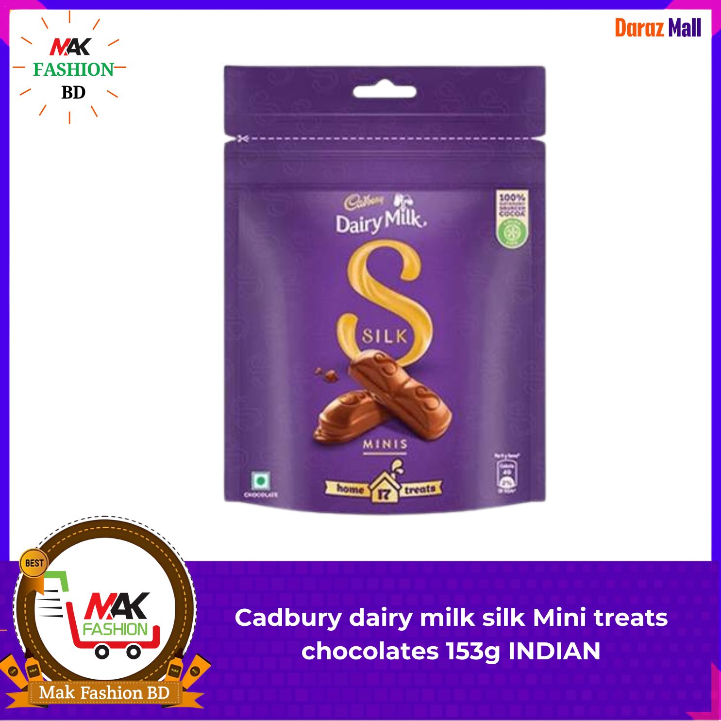 Cadbury dairy milk silk Mini treats chocolates 153g INDIAN  304851474