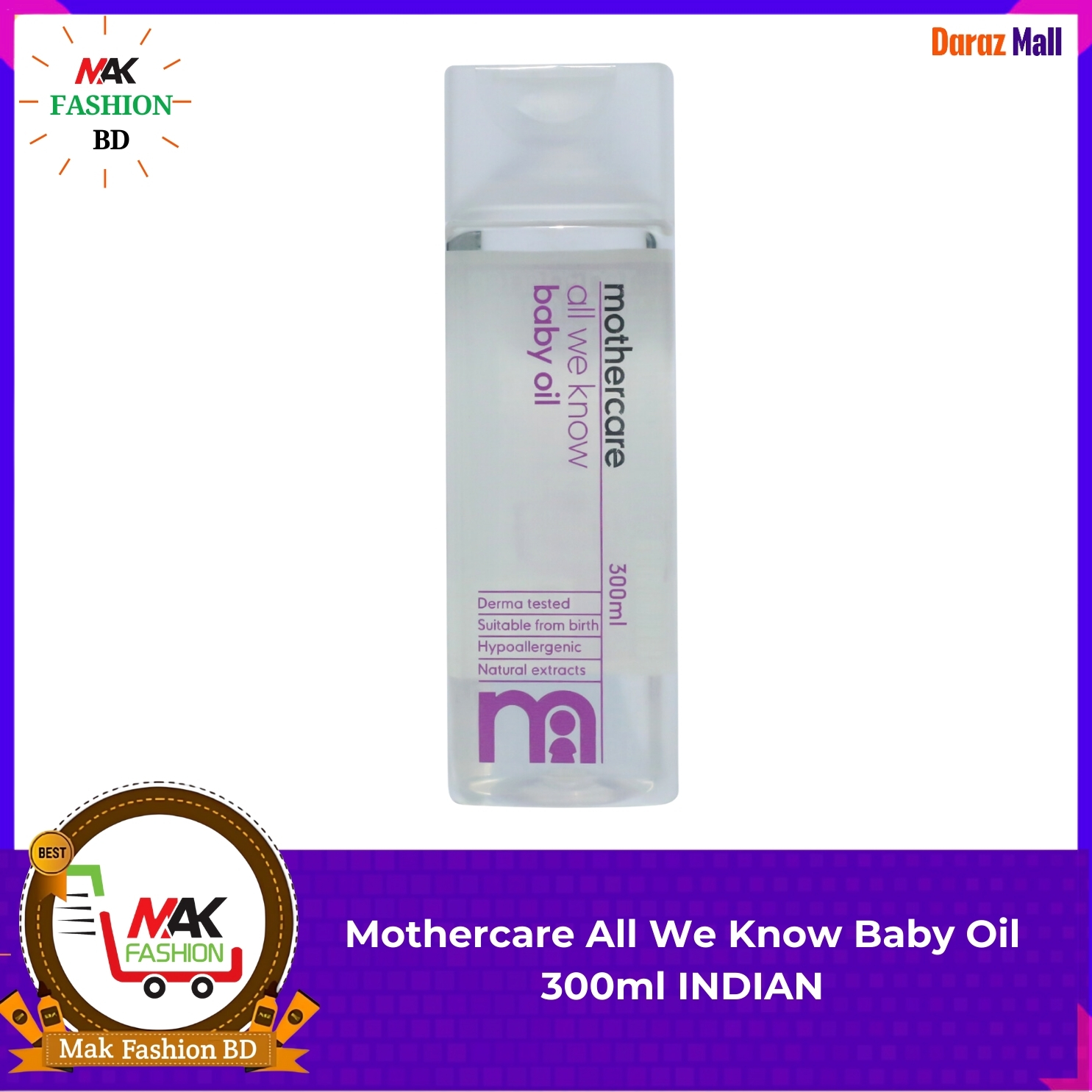 Mothercare All We Know Baby Oil – 300ml INDIAN  -308750807
