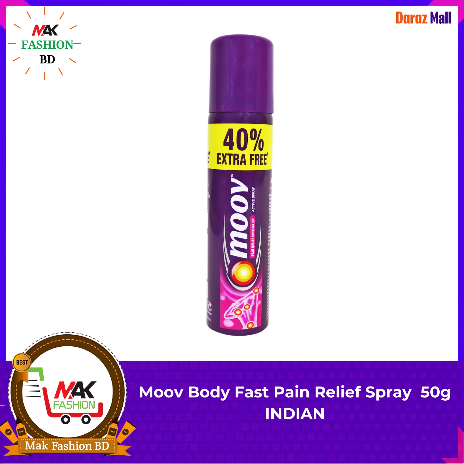 Moov Body Fast Pain Relief Spray 50g INDIAN 311355046