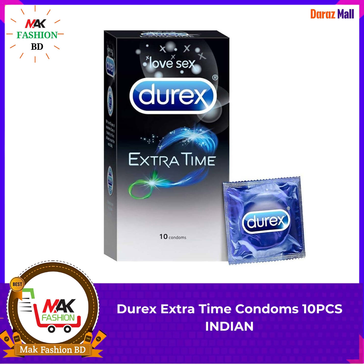 Durex Extra Time Condoms 10PCS INDIAN  312073527