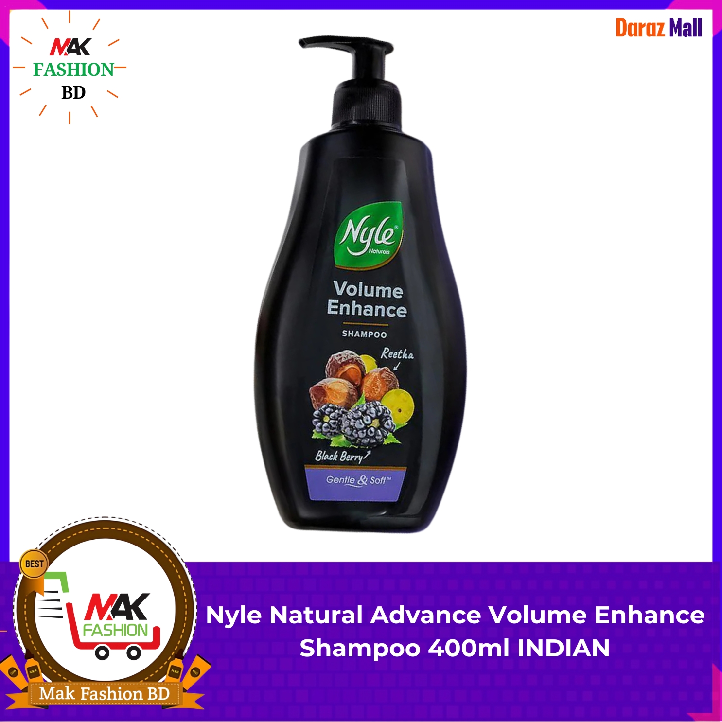 Nyle Natural Advance Volume Enhance Shampoo 400ml INDIAN 314417458