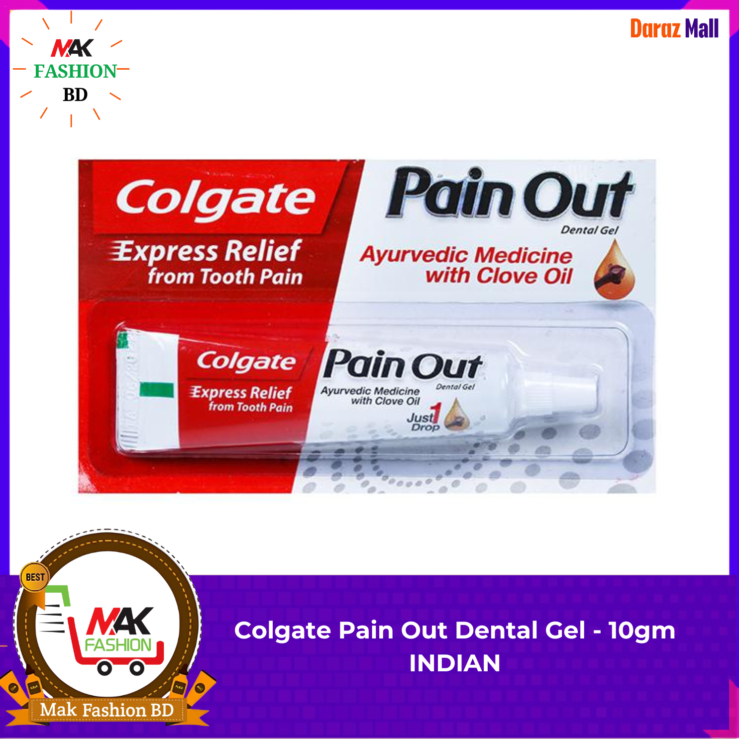 Colgate Pain Out Dental Gel 10gm INDIAN  320098691