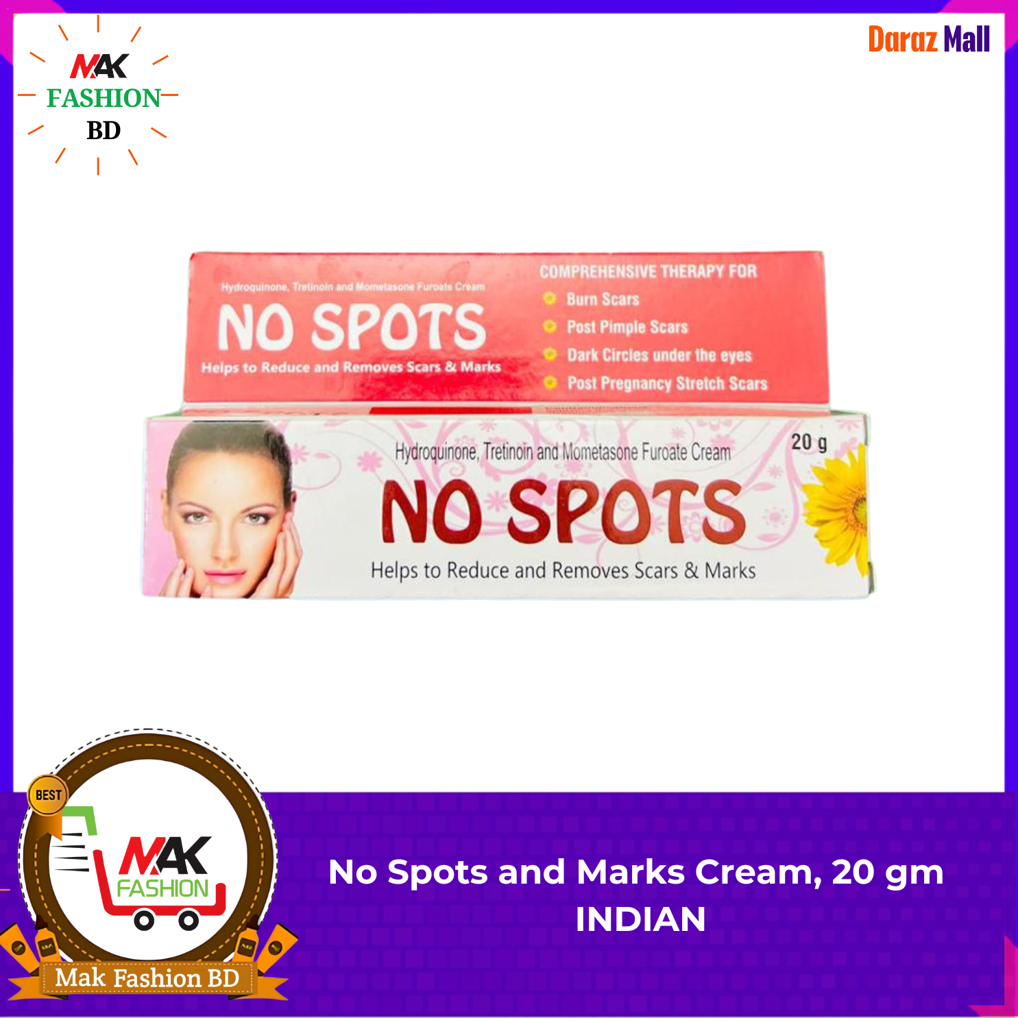 No Spots and Marks Cream 20gm INDIAN 321798228