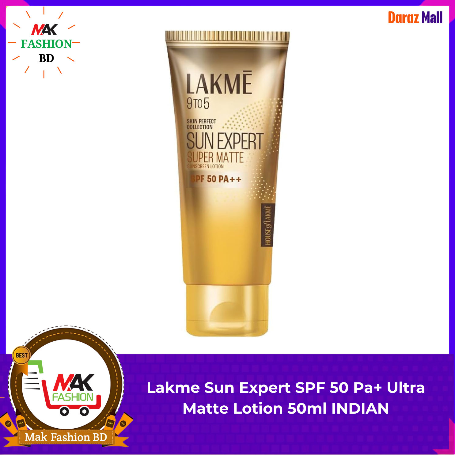 Lakme Sun Expert SPF 50 Pa+ Ultra Matte Lotion 50ml INDIAN 324081157