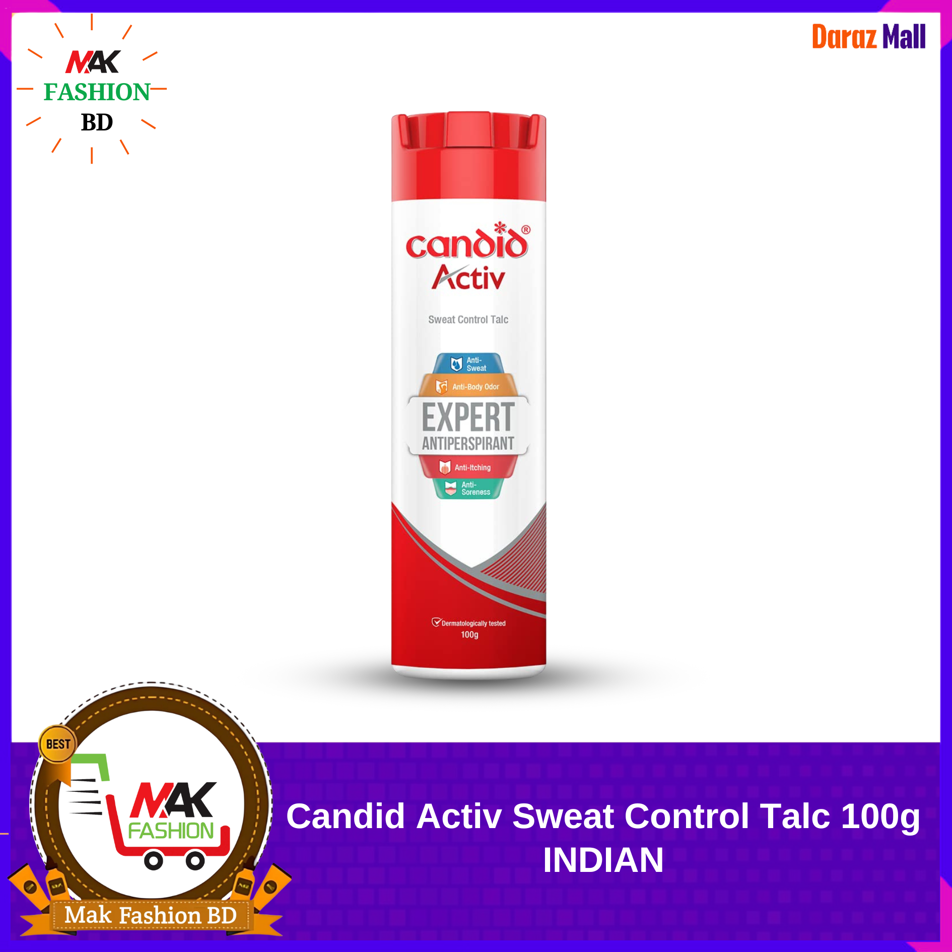Candid Activ Sweat Control Talc 100g INDIAN 344752159