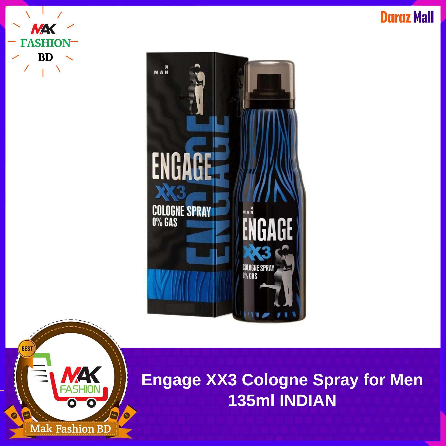 Engage XX3 Cologne Spray for Men 135ml INDIAN  352084278
