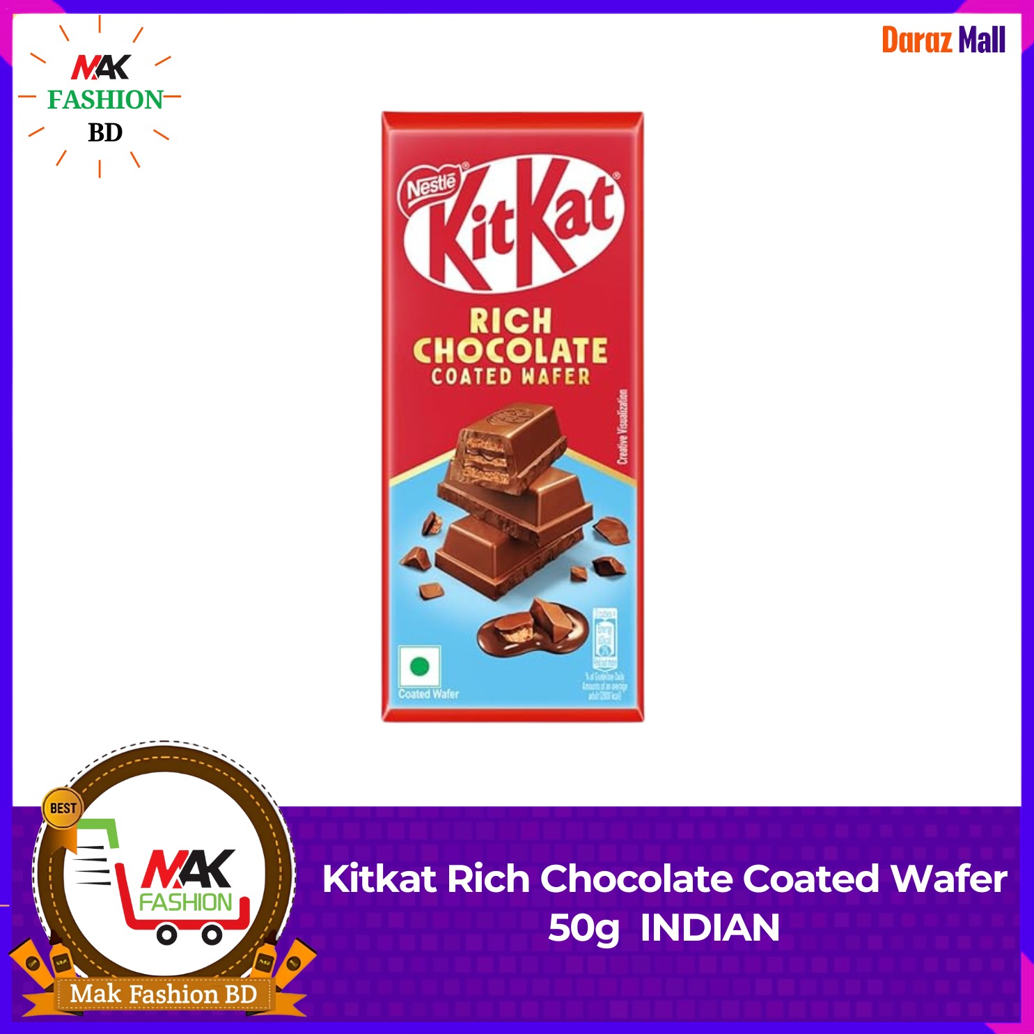 Kitkat Rich Chocolate Coated Wafer 50g INDIAN  360299892