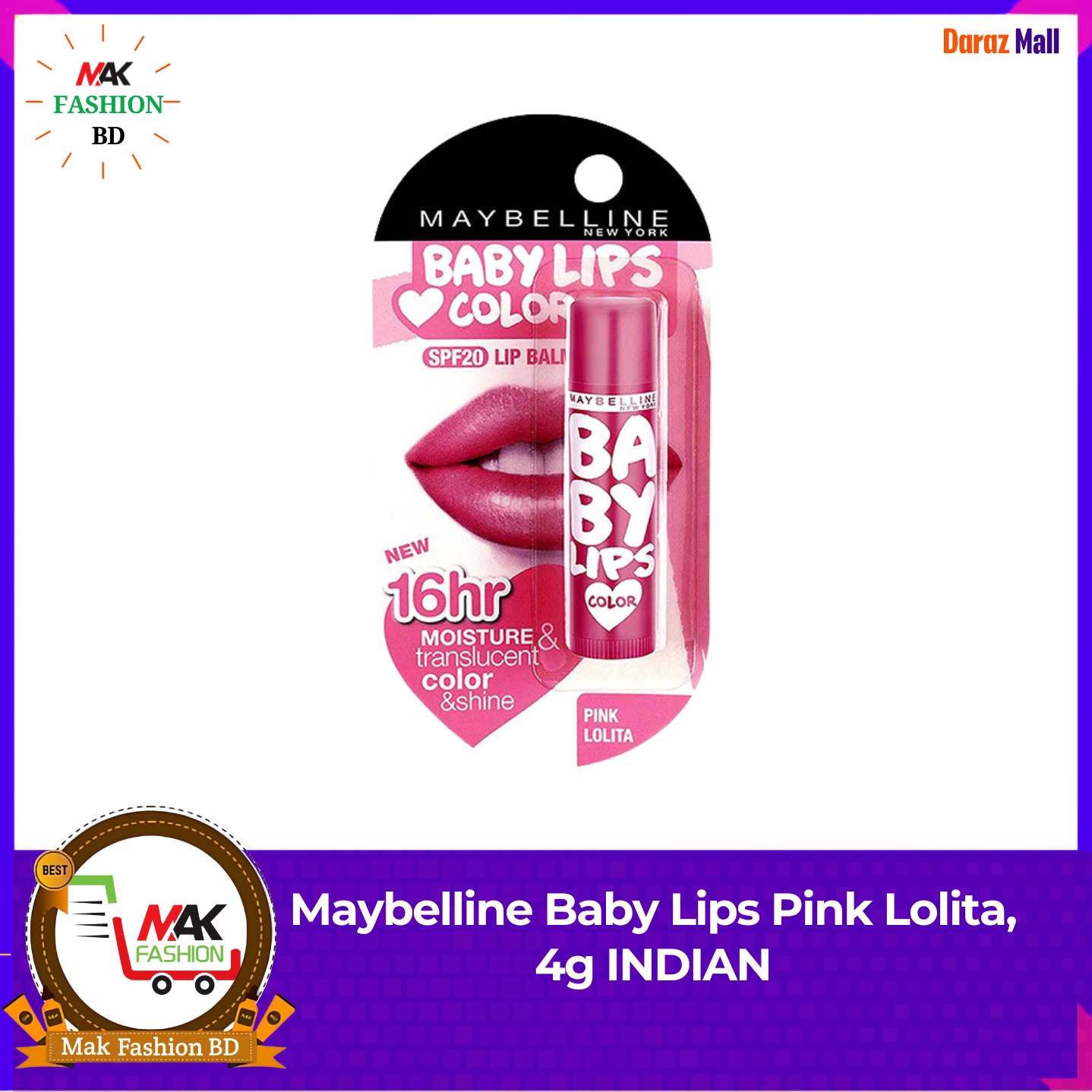 Maybelline Baby Lips Pink Lolita 4g INDIAN 503992604