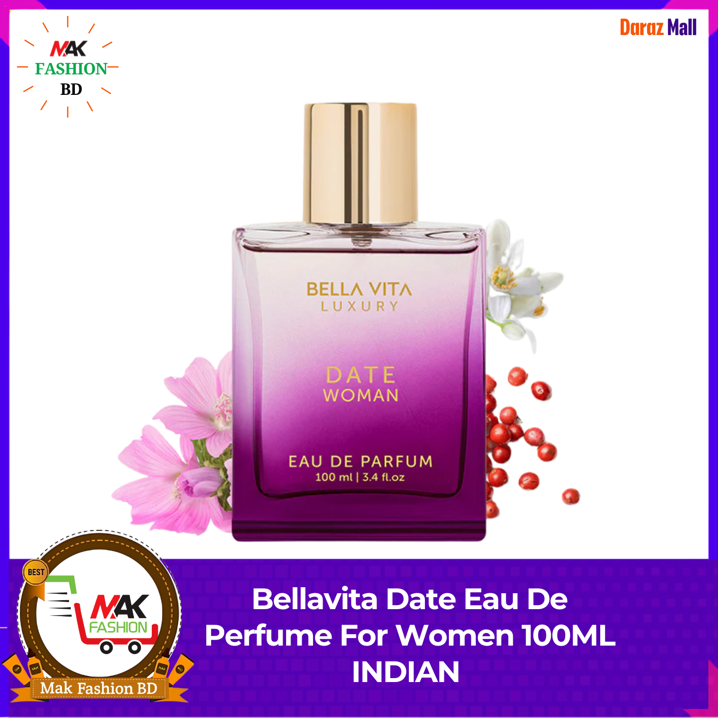 Bellavita Date Eau De Perfume For Women 100ML INDIAN 503924680