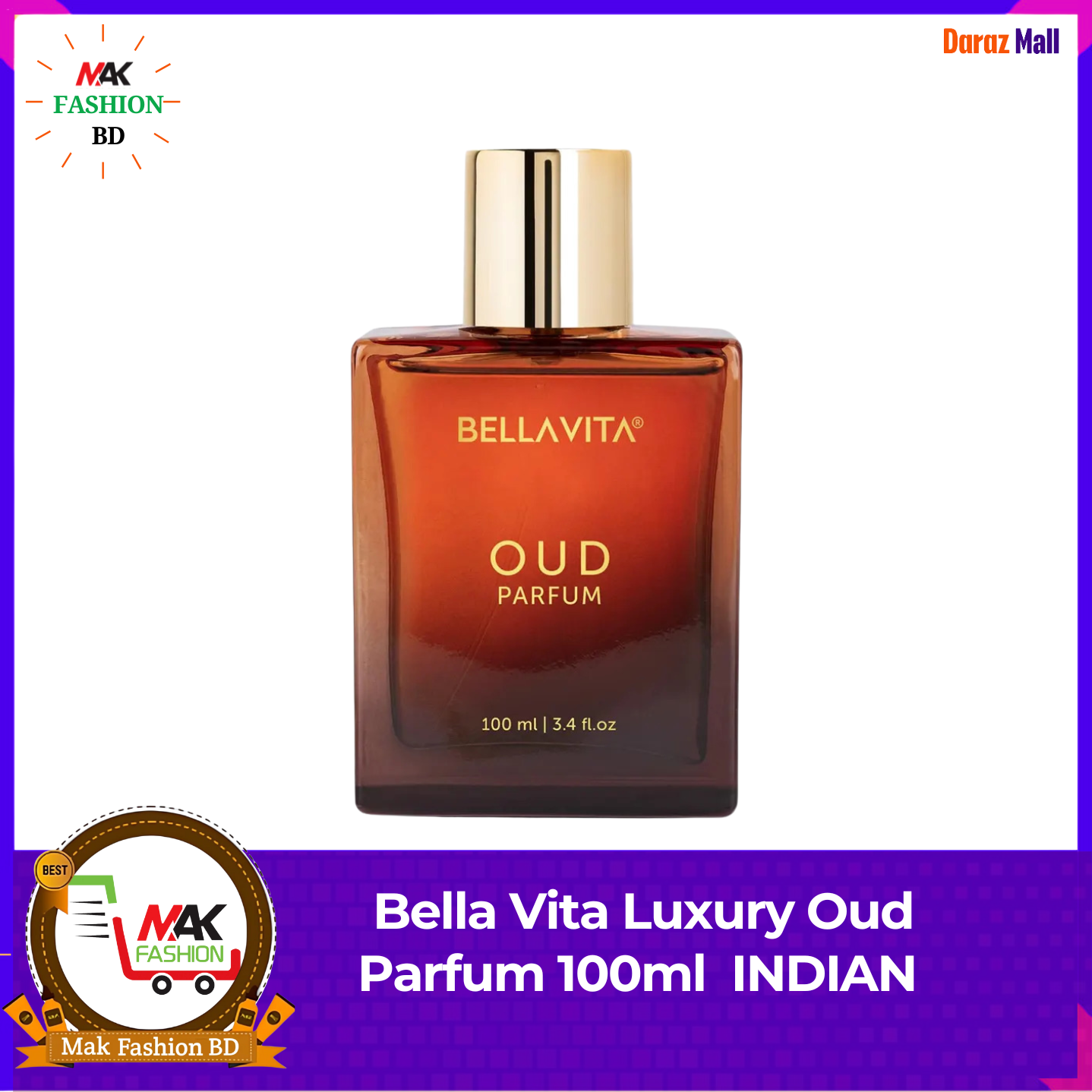 BellaVita Luxury Oud Perfume 100ml INDIAN 491438752