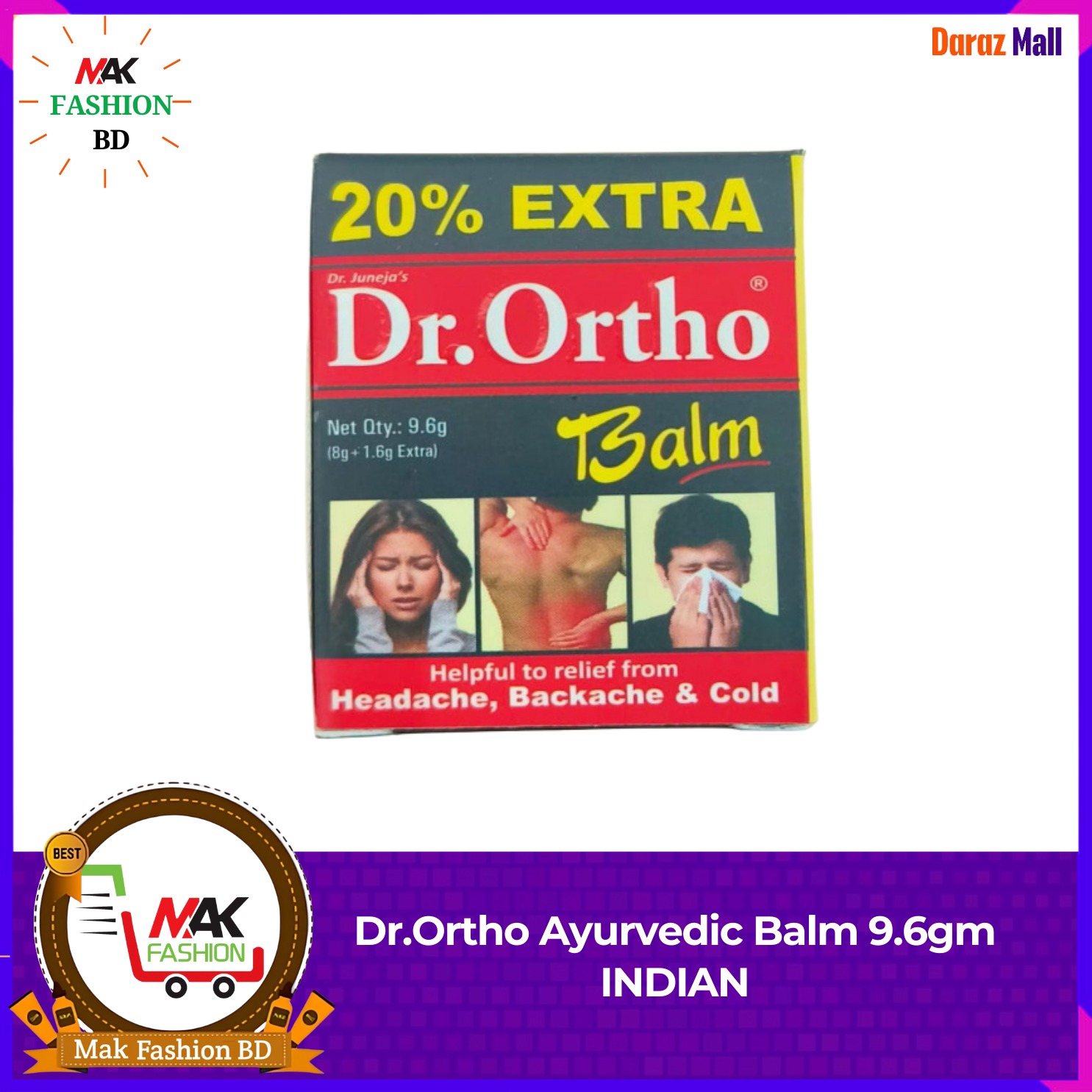 Dr.Ortho Ayurvedic Balm 9.6 gm INDIAN  453724549