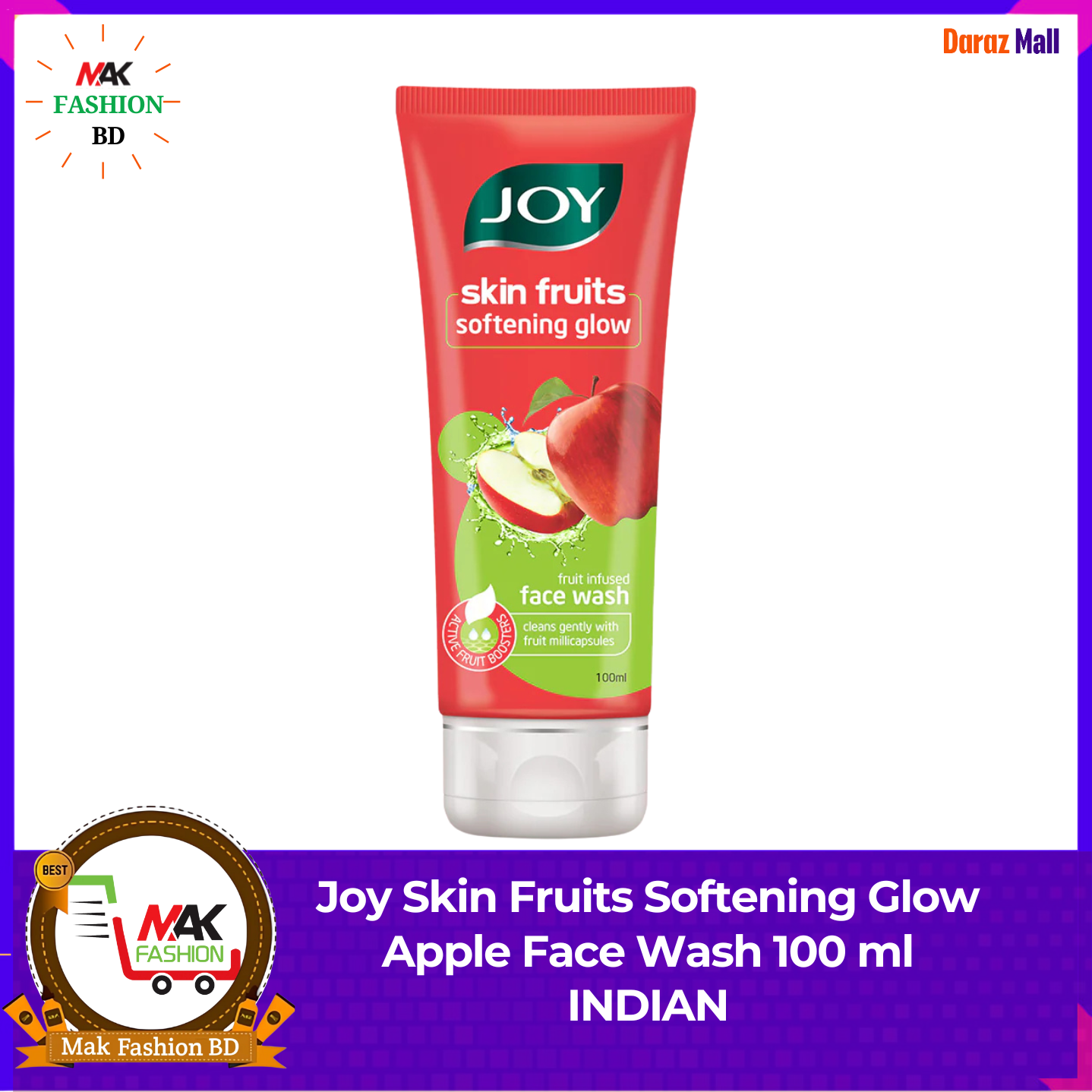 Joy Skin Fruits Softening Glow Apple Face Wash 100ml INDIAN  452303800