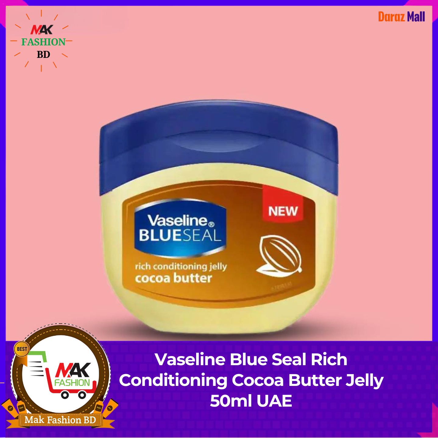 Vaseline Blue Seal Rich Conditioning Cocoa Butter Jelly 50ml UAE 426883669