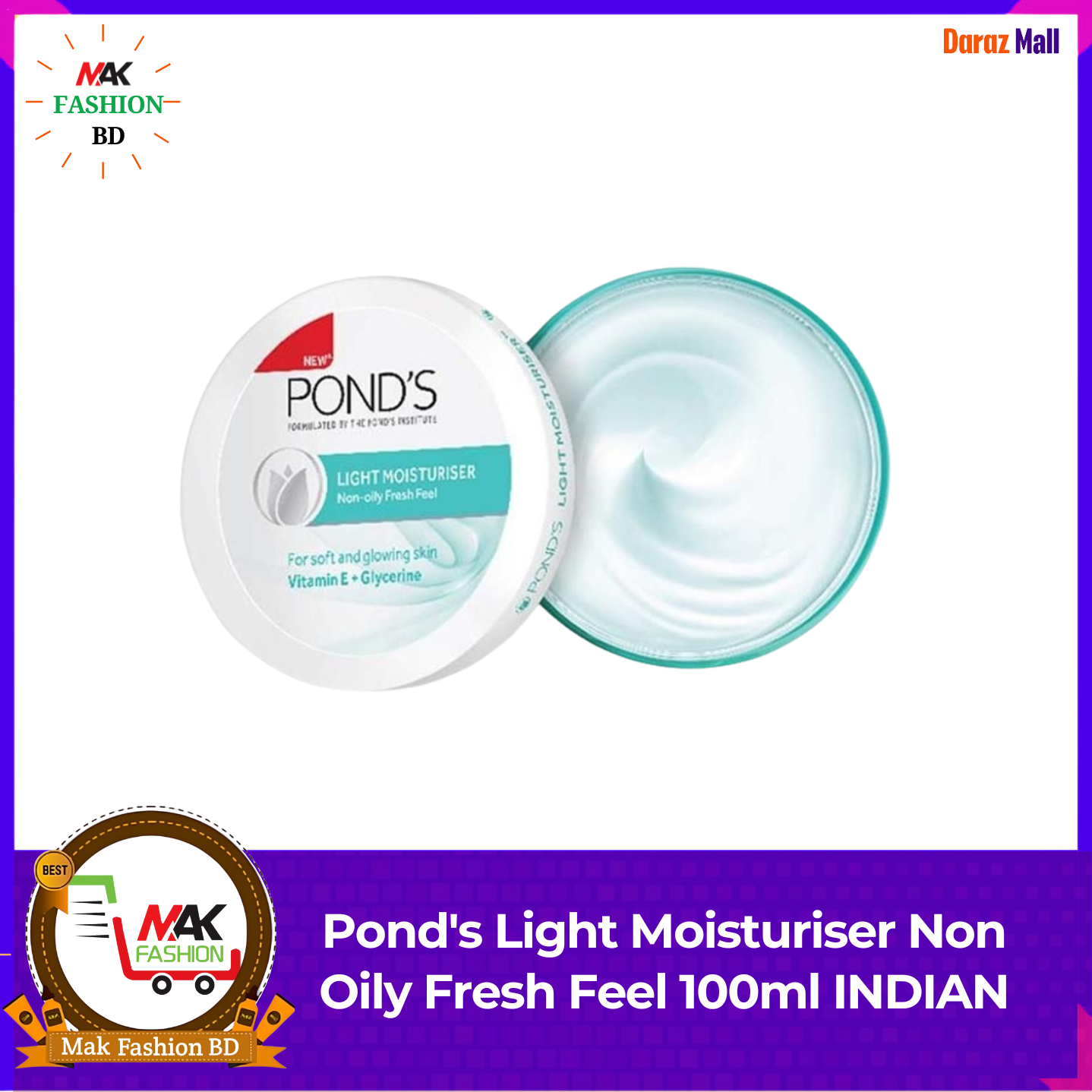 Pond's Light Moisturiser Non Oily Fresh Feel 100ml INDIAN 408543670