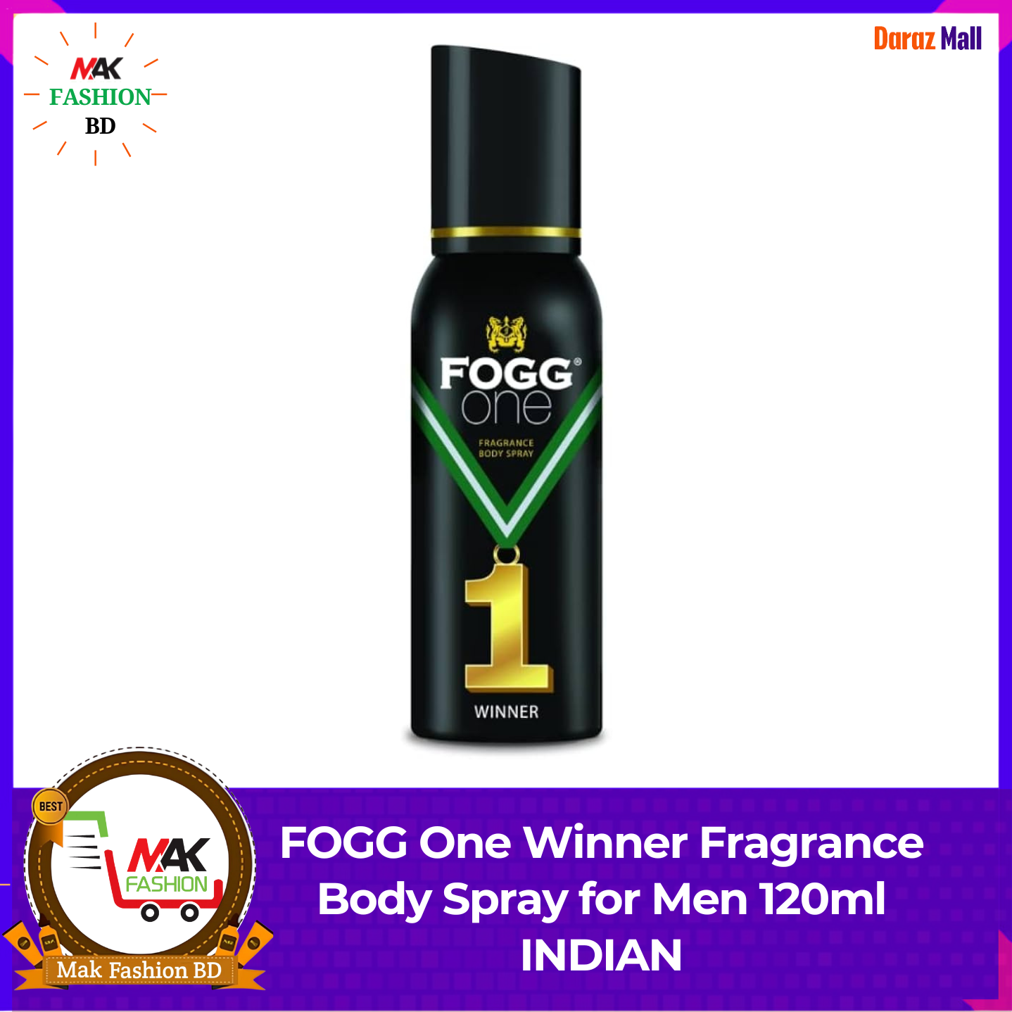 FOGG One Winner Fragrance Body Spray for Men 120ml INDIAN 399216618