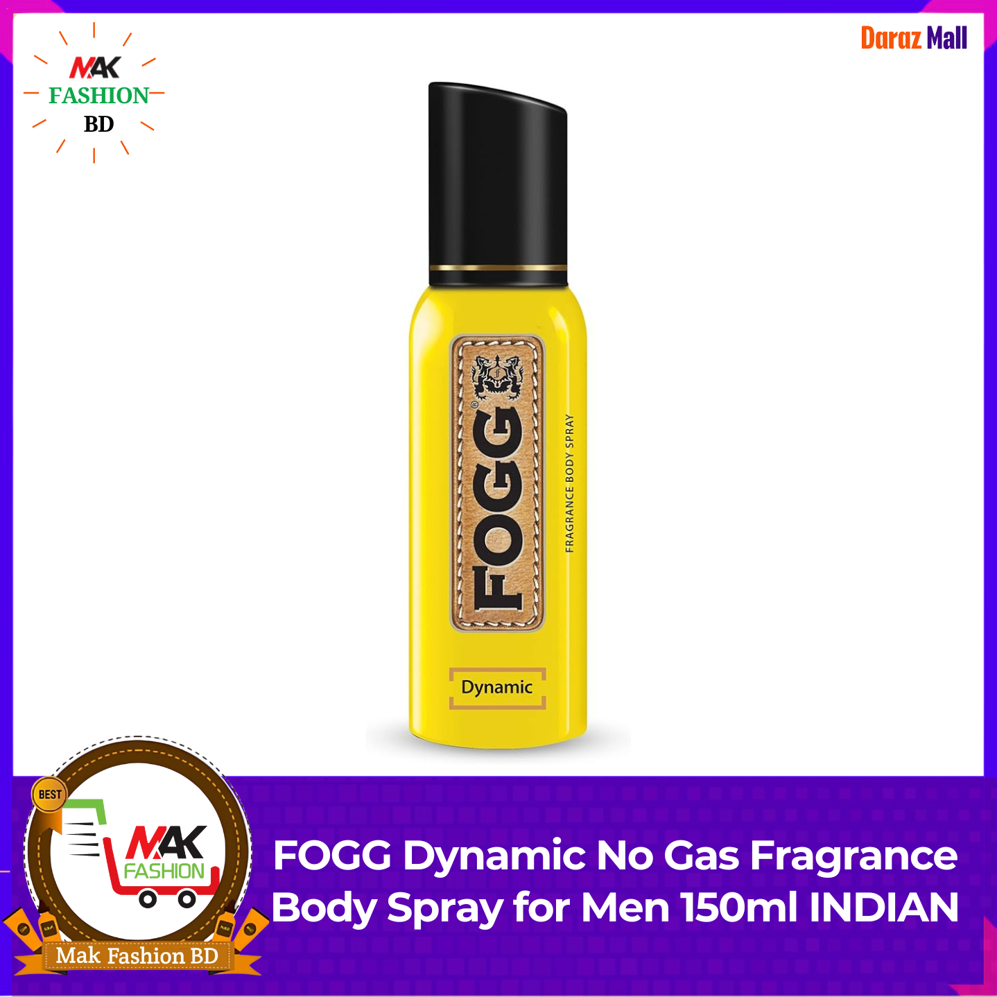 FOGG Dynamic No Gas Fragrance Body Spray for Men 150ml INDIAN  377270339