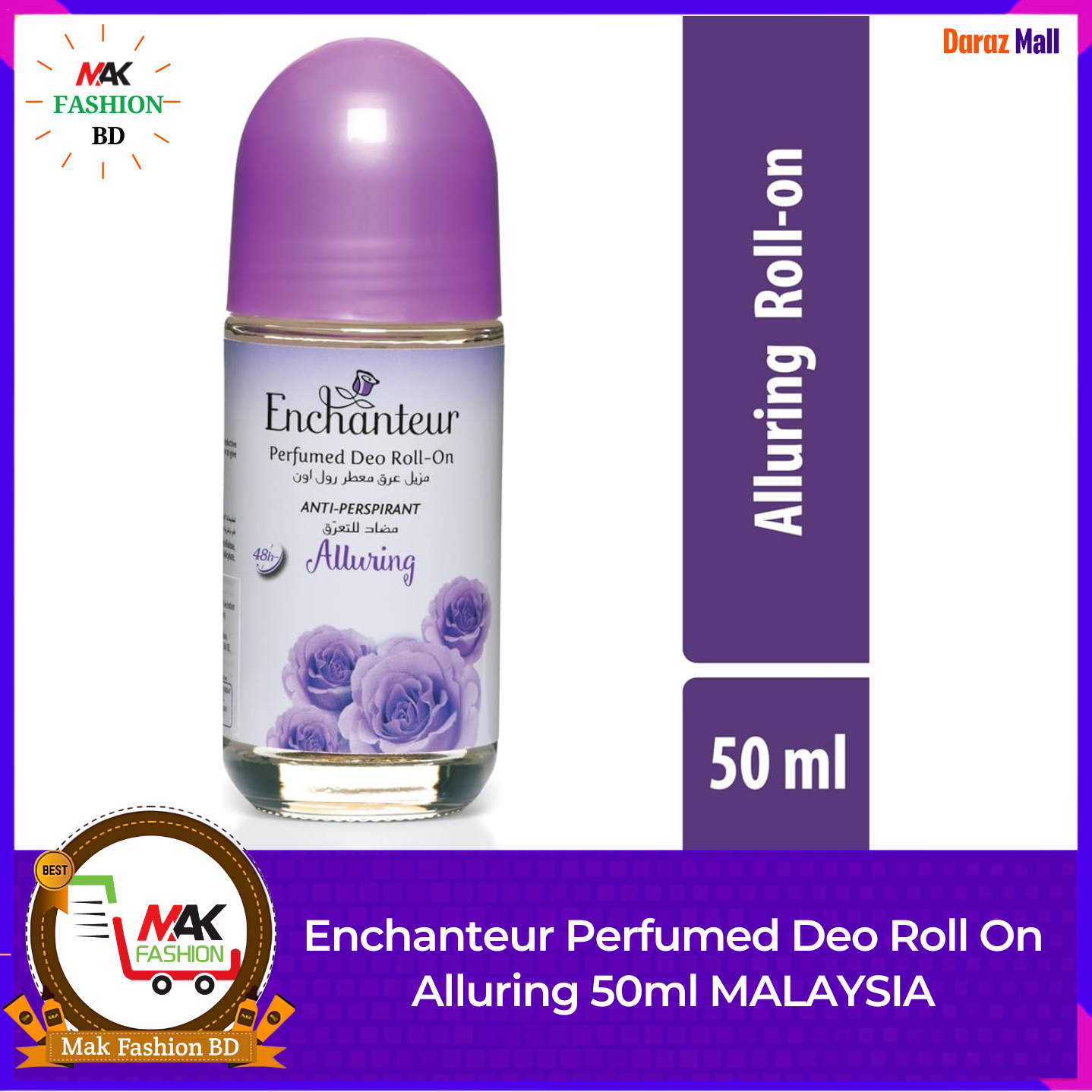 Enchanteur Perfumed Deo Roll On Alluring 50ml MALAYSIA 526324888