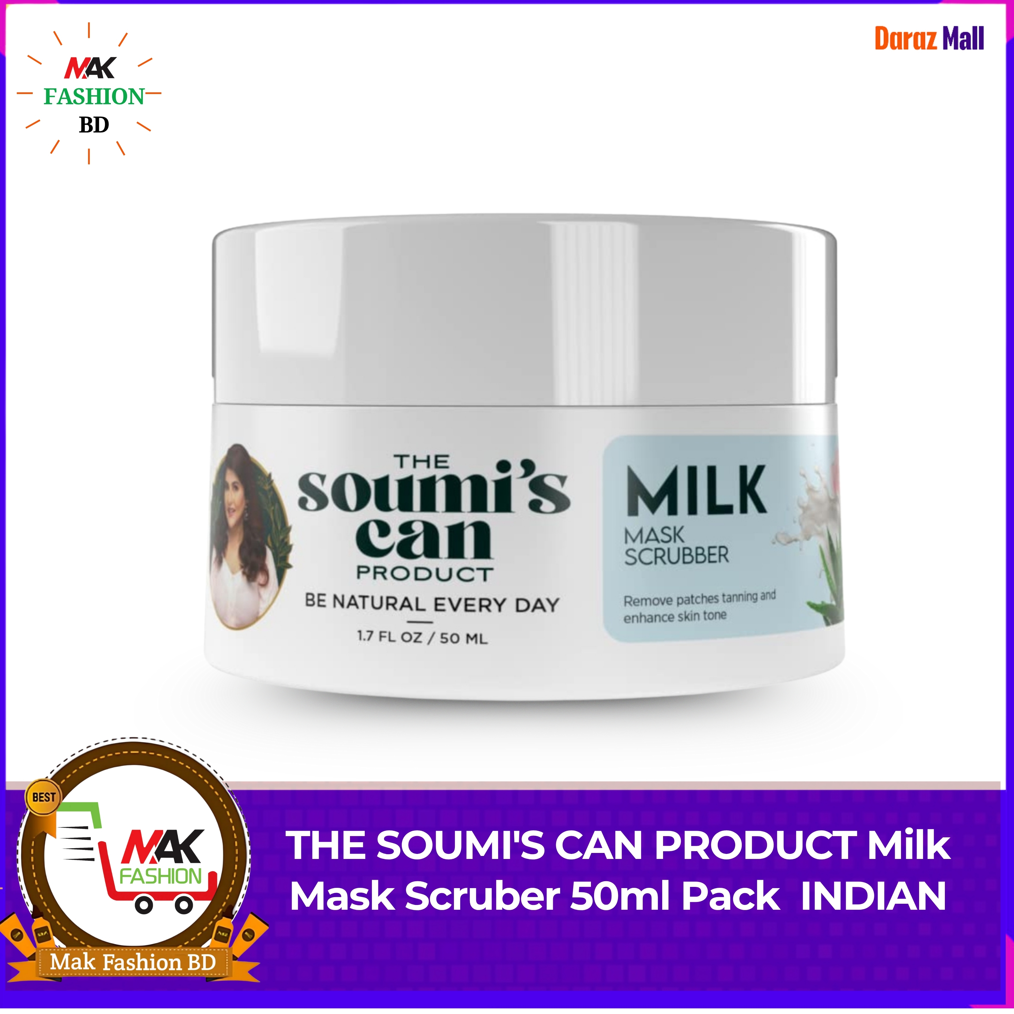 THE SOUMI'S CAN PRODUCT Milk Mask Scruber 50ml INDIAN 184060877