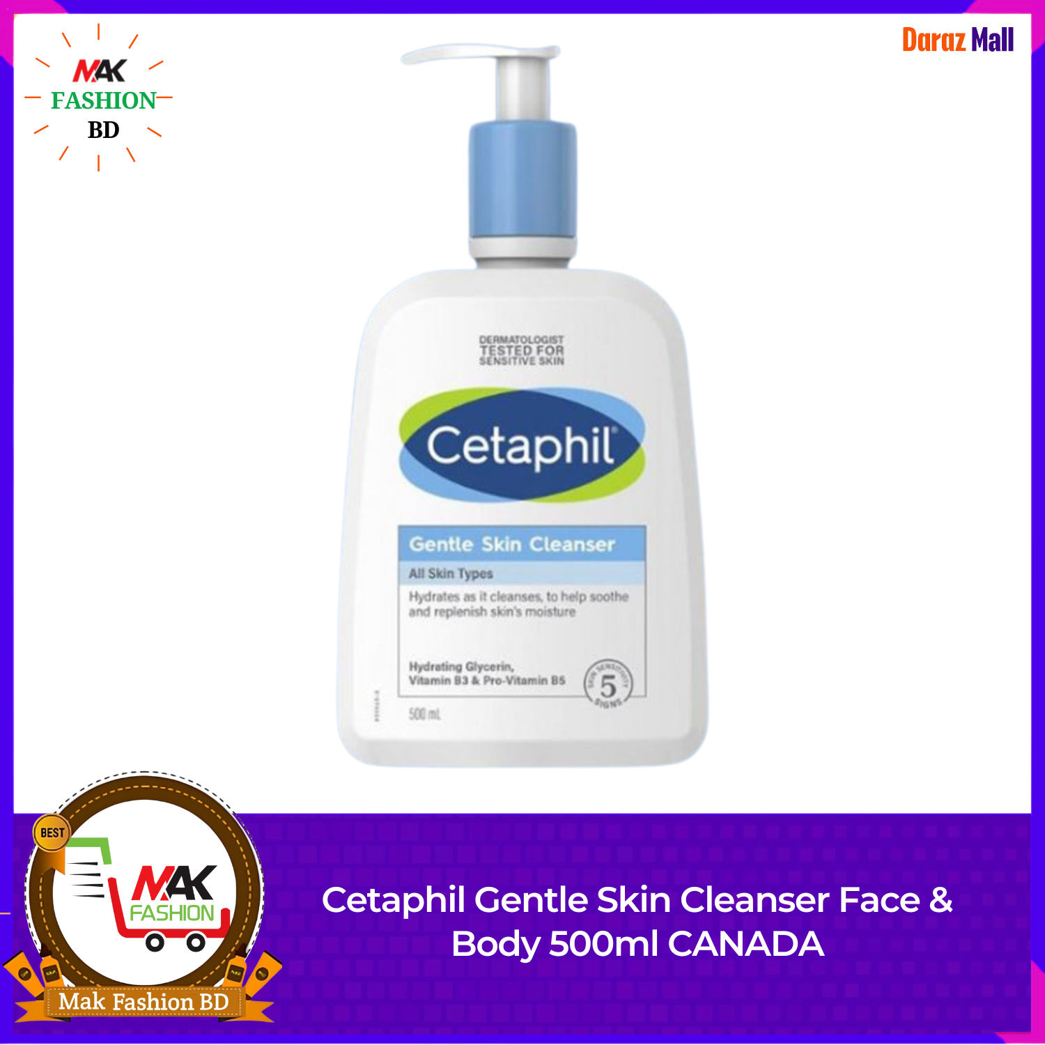 Cetaphil Gentle Skin Cleanser Face & Body 500ml CANADA  327524384