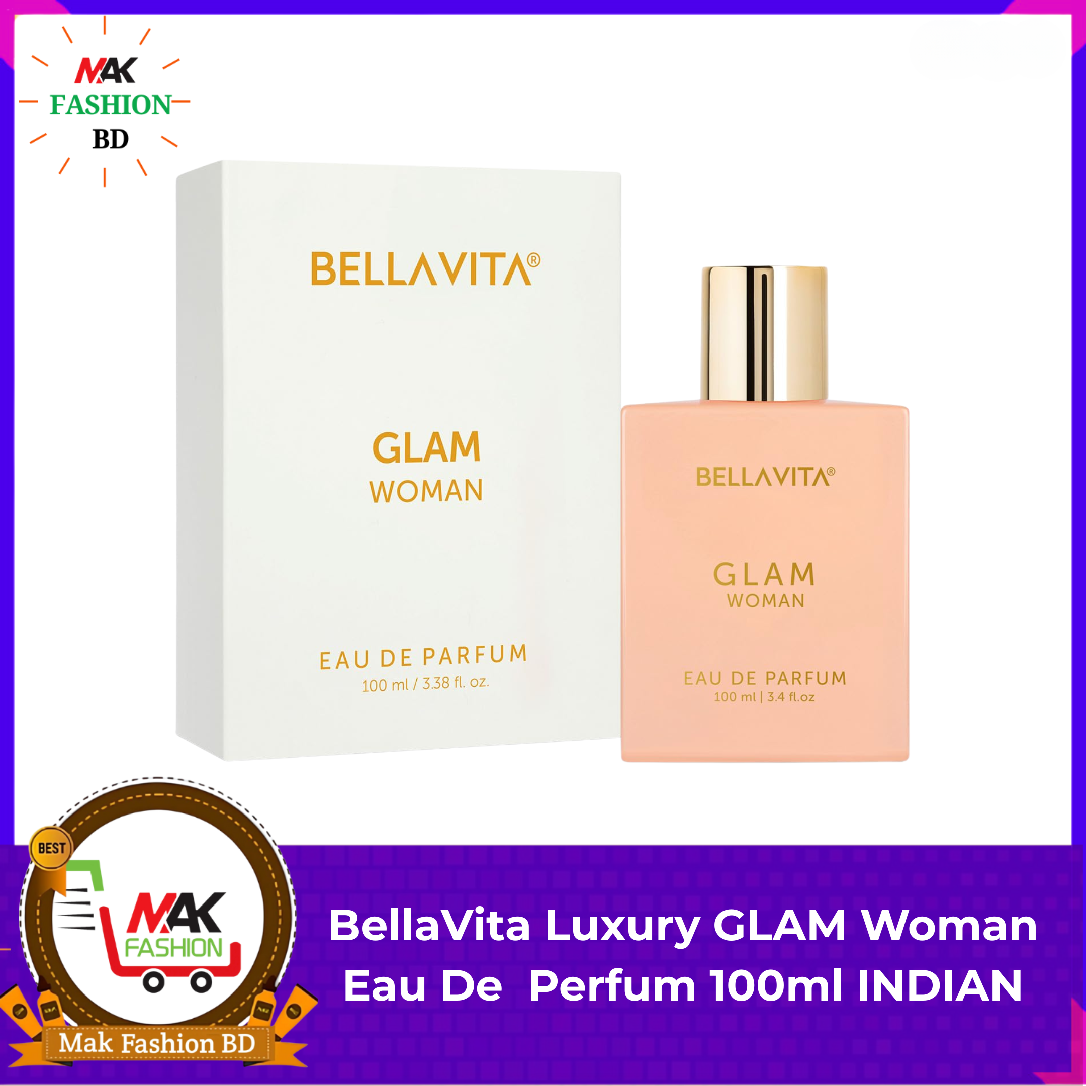 BellaVita Luxury GLAM Woman Eau De Perfum 100ml INDIAN 541107039