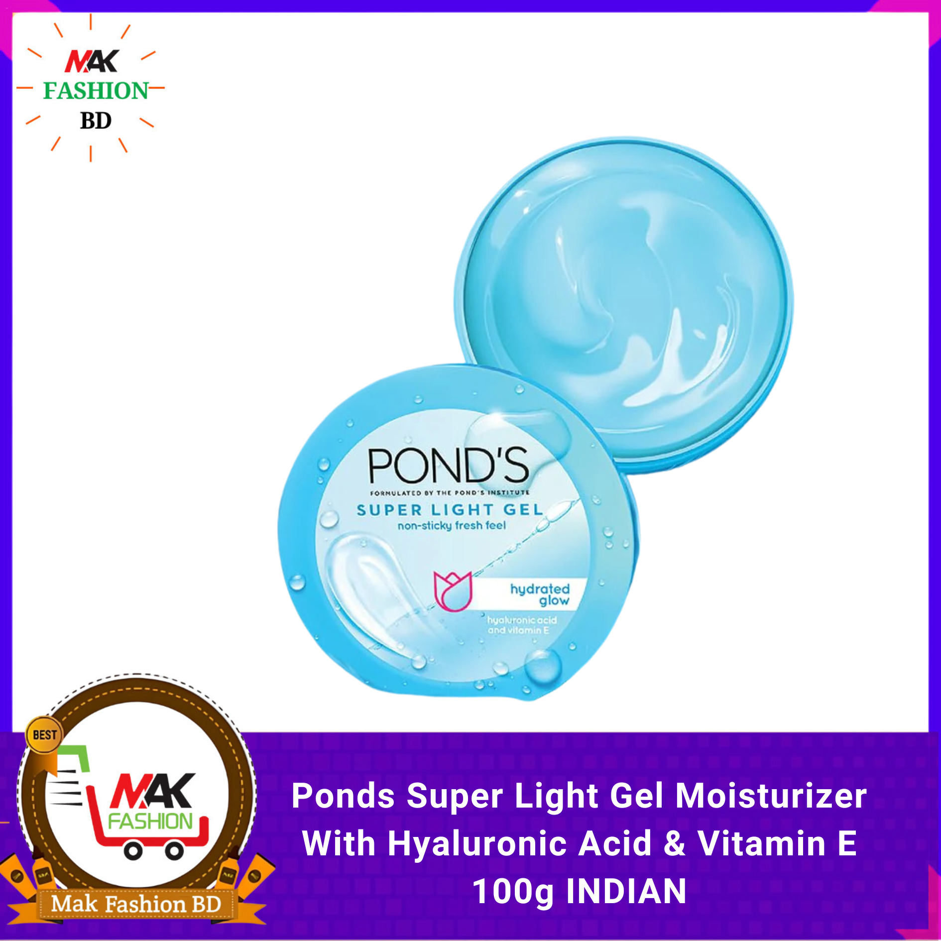 Ponds Super Light Gel Moisturizer With Hyaluronic Acid & Vitamin E 100g INDIAN  408464973