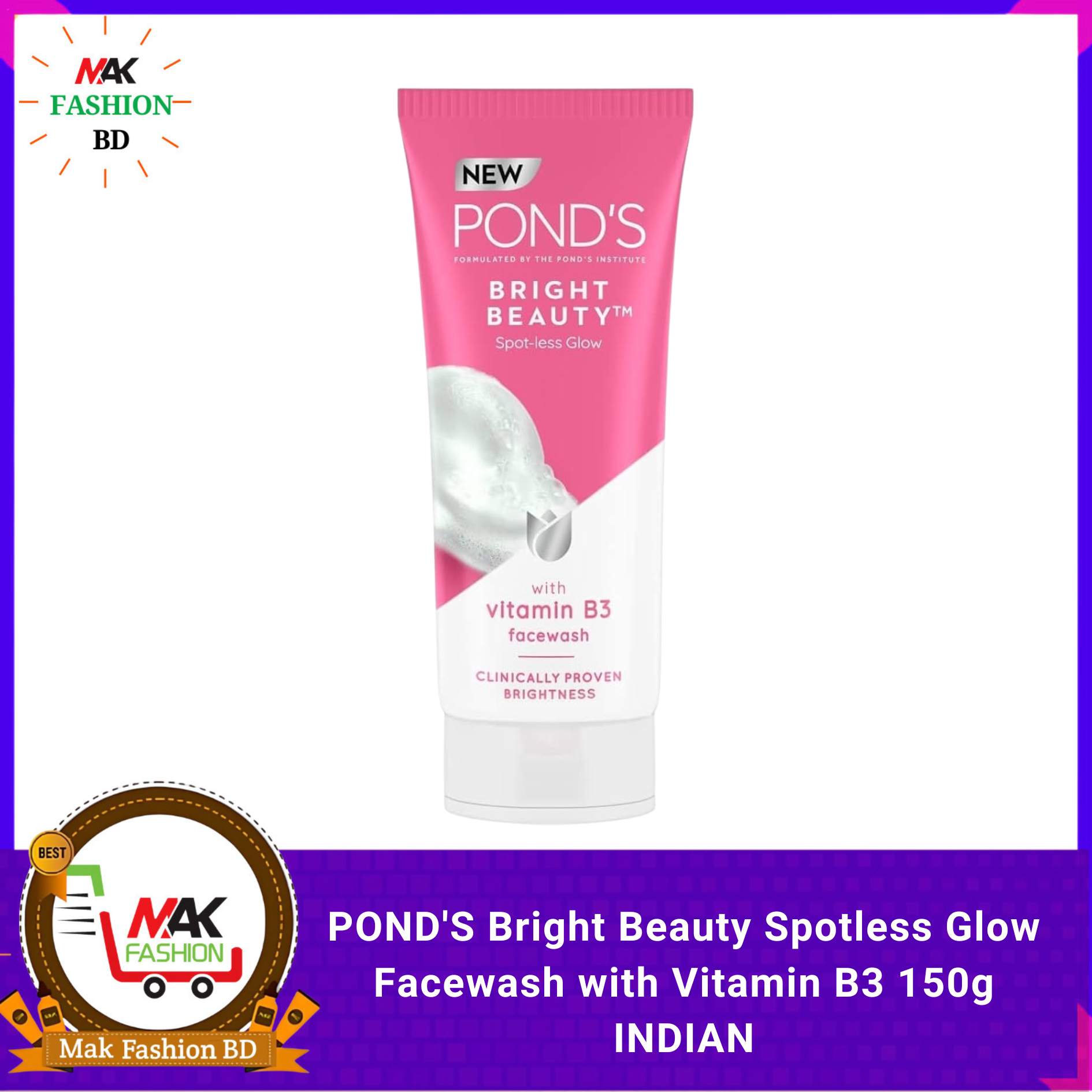 POND'S Bright Beauty Spotless Glow Facewash with Vitamin B3 150g INDIAN 408544141