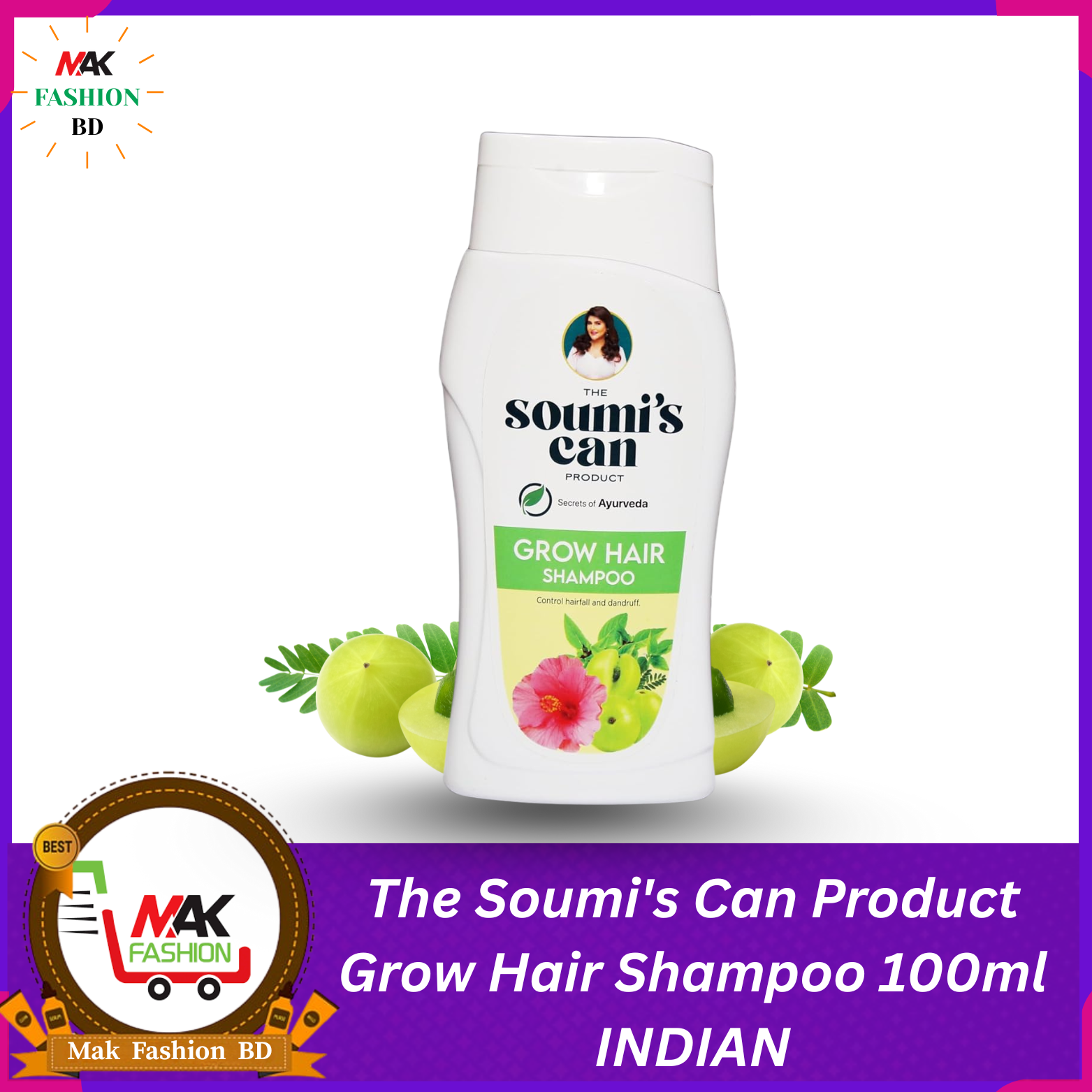 The Soumi's Can Product Grow Hair Shampoo 100ml INDIAN
